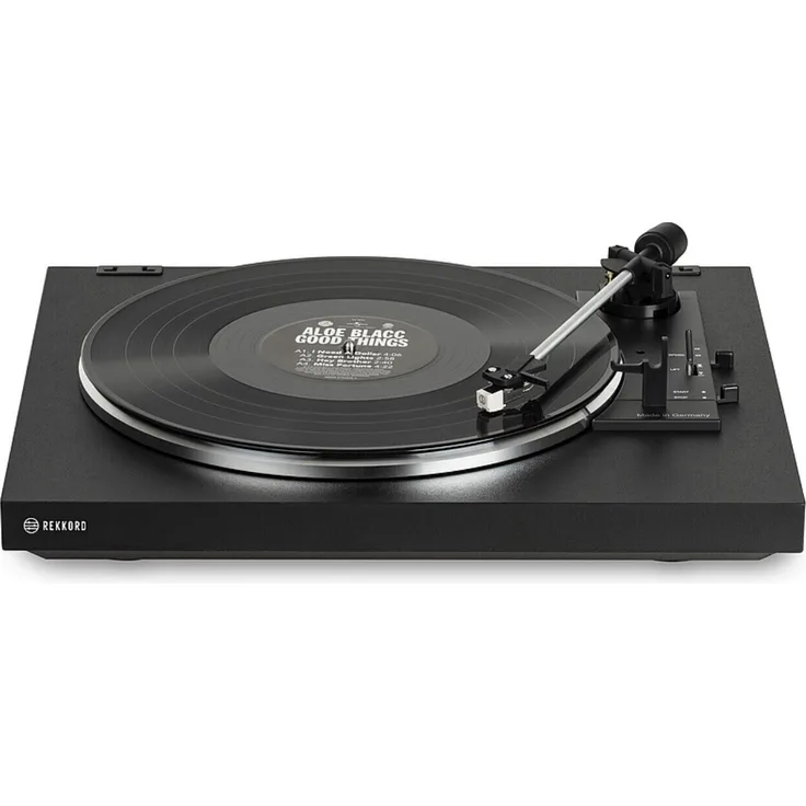 Rekkord Audio F 100 Vollautomatischer Plattenspieler, Riemenantrieb, schwarz