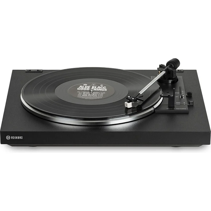 Rekkord Audio F 100 Vollautomatischer Plattenspieler, Riemenantrieb, schwarz – Bild 1