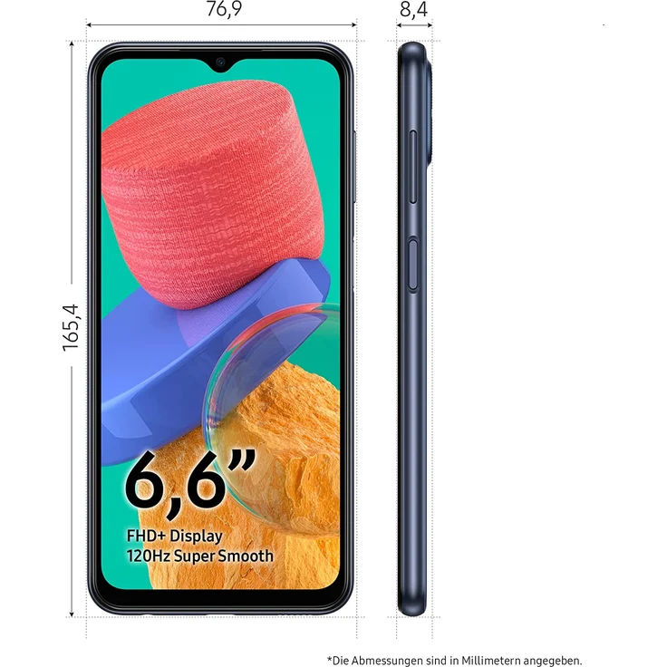 Samsung Galaxy M33 5G Smartphone 16,76cm (6,6 Zoll) TFT-Display, 128GB interner Speicher, 6GB RAM, Dual-SIM, Android 12, Dark Blue – Bild 2