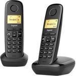 Gigaset A270 Duo Schnurlostelefon mit Rufnummernanzeige + zusätzliches Handset, DECT/GAP, schwarz