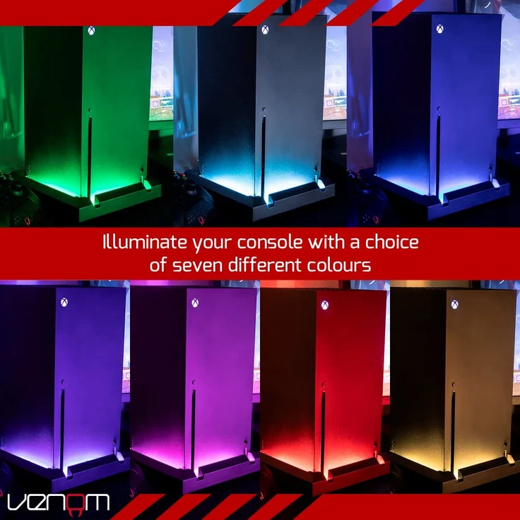 Venom Mehrfarbiger Konsolenständer mit LED-Licht (Xbox Series X) – Bild 2