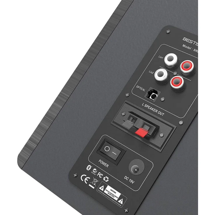 auvisio MSS-95.usb Aktives Stereo-Regallautsprecher-Set Holz-Gehäuse Bluetooth 5 120 W Box Soundbox – Bild 7