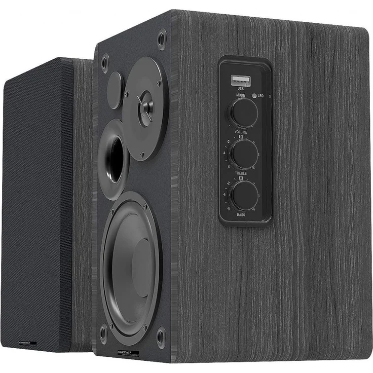 auvisio MSS-95.usb Aktives Stereo-Regallautsprecher-Set Holz-Gehäuse Bluetooth 5 120 W Box Soundbox – Bild 5