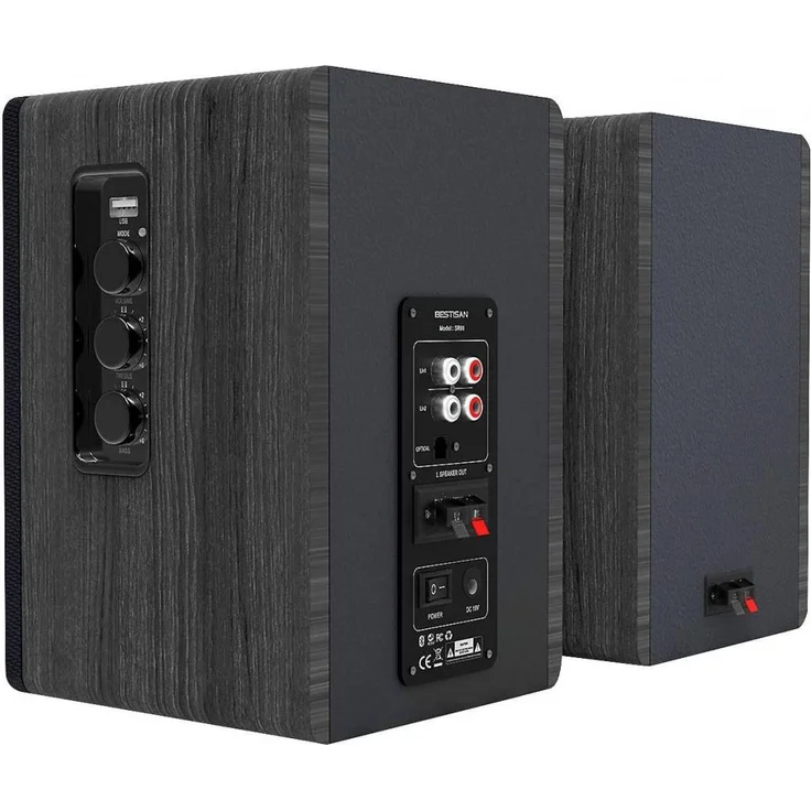 auvisio MSS-95.usb Aktives Stereo-Regallautsprecher-Set Holz-Gehäuse Bluetooth 5 120 W Box Soundbox – Bild 6