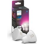 Philips Hue White & Color Ambiance GU10 LED Lampe Doppelpack, dimmbar, bis zu 16 Millionen Farben, steuerbar via App, kompatibel mit Amazon Alexa (Echo/Echo Dot) (929001953112)