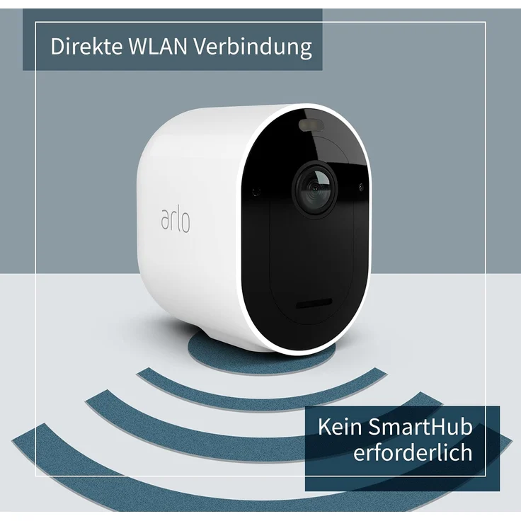 Arlo Pro 4 2K IP Überwachungskamera Außen 4er Set, Kabellos, Licht, Farb-Nachtsicht, Bewegungsmelder, Sirene, kein Hub benötigt, weiß – Bild 2