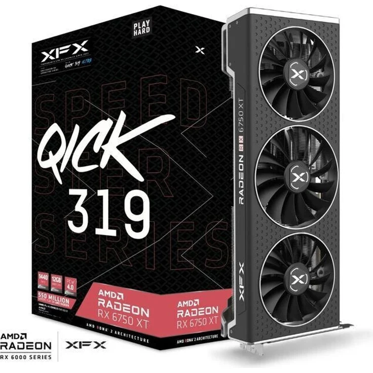 XFX RX 6750XT QICK 319 12GB GDDR6 HDMI 3xDP Grafikkarte – Bild 5