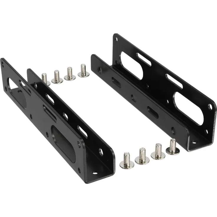 InLine HDD-SSD Einbauschienen, 6,35cm (2,5-'-') zu 8,89cm (3,5-'-'), nur Rahmen und Schrauben, schwarz