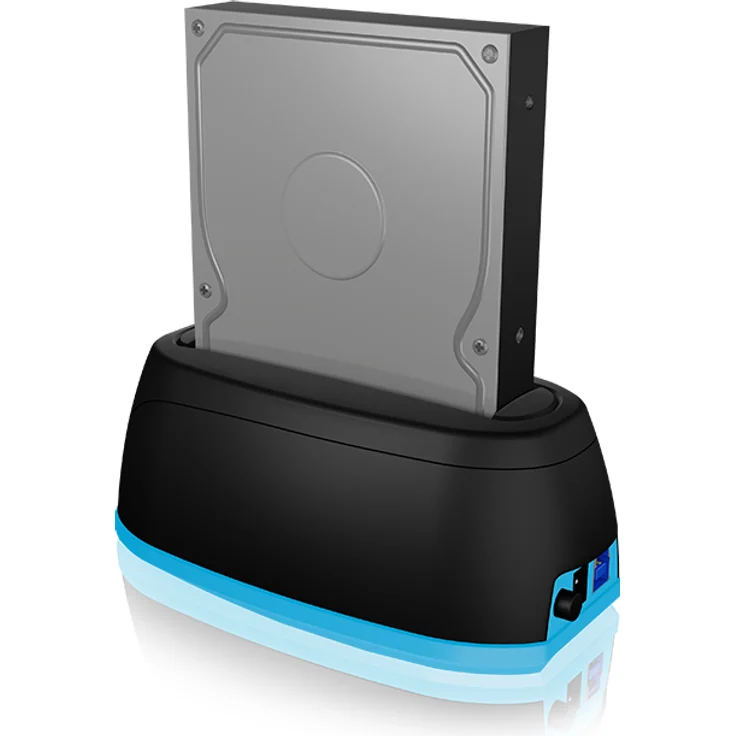 RaidSonic ICY BOX IB-1124L-C3 - HDD-Dockingstation mit Datenanzeige, Netzanzeige, Ein-Aus-Schalter Schächte: 1 - 2,5-'-' - 3,5-'-' gemeinsam genutzt (6,4 cm-8,9 cm gemeinsam genutzt) - SATA 6Gb-s - USB 3.0 - Schwarz (IB-1124L-C3) – Bild 3