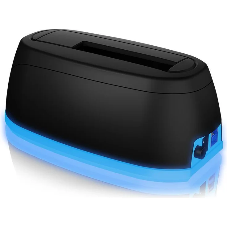 RaidSonic ICY BOX IB-1124L-C3 - HDD-Dockingstation mit Datenanzeige, Netzanzeige, Ein-Aus-Schalter Schächte: 1 - 2,5-'-' - 3,5-'-' gemeinsam genutzt (6,4 cm-8,9 cm gemeinsam genutzt) - SATA 6Gb-s - USB 3.0 - Schwarz (IB-1124L-C3) – Bild 2