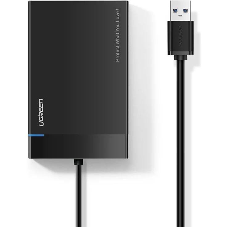 Ugreen Schacht für HDD SSD Festplattengehäuse SATA 2.5'' USB 3.0 Externes Gehäuse schwarz (30847) – Bild 2