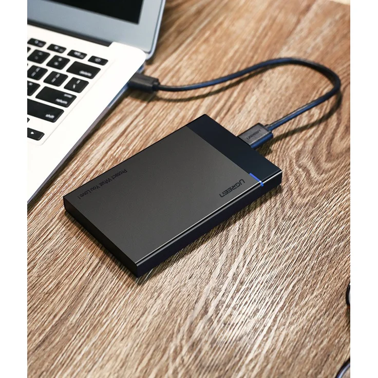 Ugreen Schacht für HDD SSD Festplattengehäuse SATA 2.5'' USB 3.0 Externes Gehäuse schwarz (30847) – Bild 4