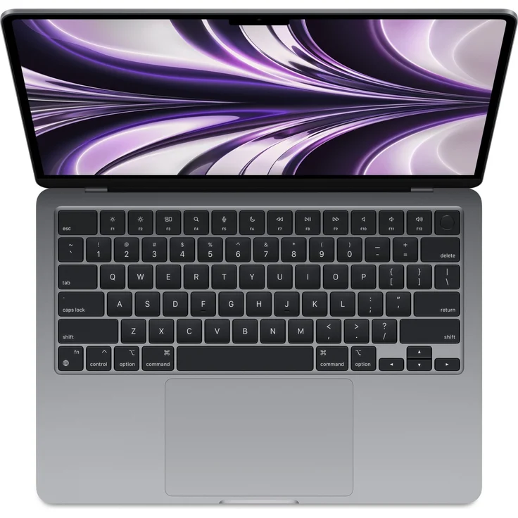 Apple MacBook Air 13 (2022) 13,6 Zoll (2560 x1664) Retina, Apple M2 (8-Core CPU) 8GB RAM, 256GB SSD (Apple 8-Core GPU) macOS, Space Grau (MLXW3D/A) – Bild 2