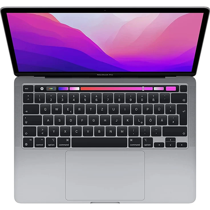 Apple MacBook Pro 13 (2022) - 13,3 Zoll (2560 x 1600) Retina, Apple M2 (8-Core CPU) 8GB RAM, 256GB SSD (Apple 10-Core GPU) macOS, Space Grau (MNEH3D/A) – Bild 2