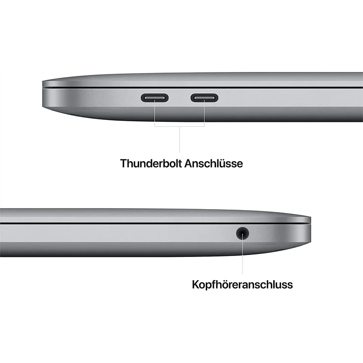 Apple MacBook Pro 13 (2022) - 13,3 Zoll (2560 x 1600) Retina, Apple M2 (8-Core CPU) 8GB RAM, 256GB SSD (Apple 10-Core GPU) macOS, Space Grau (MNEH3D/A) – Bild 6