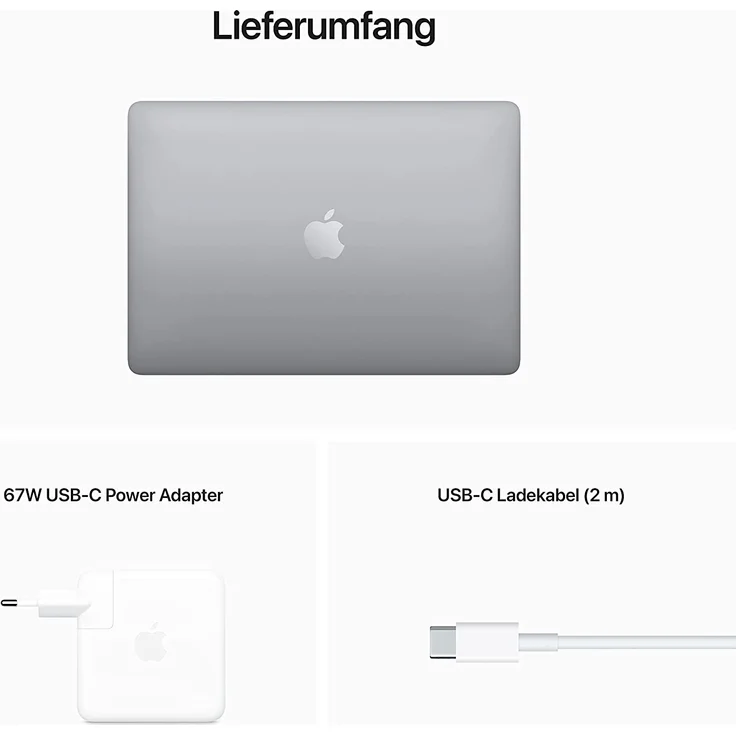 Apple MacBook Pro 13 (2022) - 13,3 Zoll (2560 x 1600) Retina, Apple M2 (8-Core CPU) 8GB RAM, 256GB SSD (Apple 10-Core GPU) macOS, Space Grau (MNEH3D/A) – Bild 7