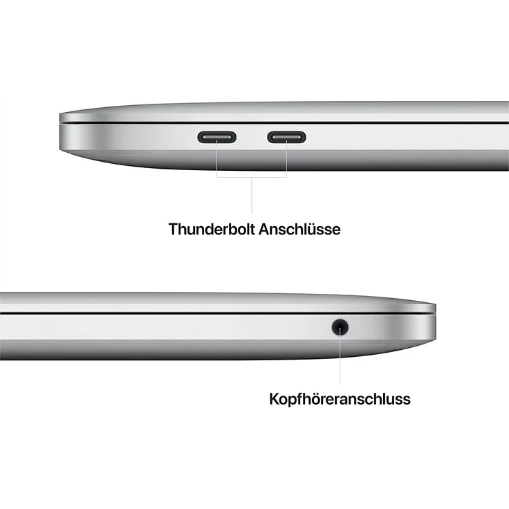 Apple MacBook Pro 13 (2022) - 13,3 Zoll (2560 x 1600) Retina, Apple M2 (8-Core CPU) 8GB RAM, 256GB SSD (Apple 10-Core GPU) macOS, Silber (MNEP3D/A) – Bild 6
