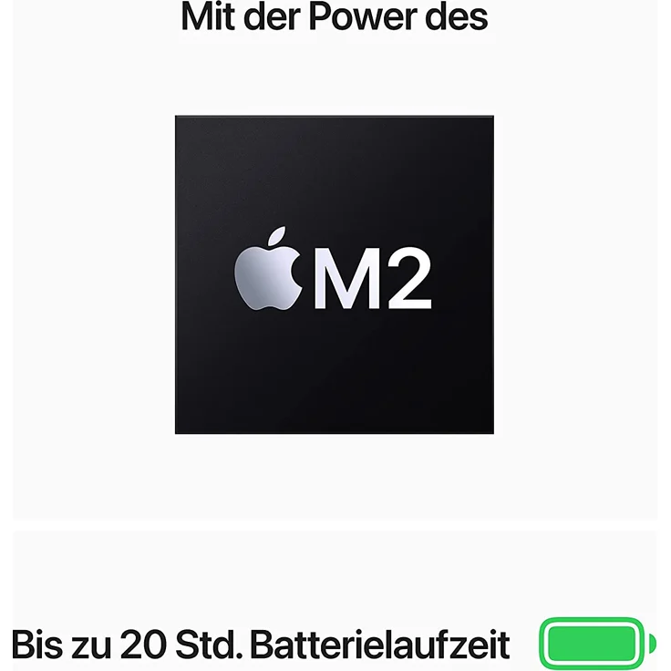 Apple MacBook Pro 13 (2022) - 13,3 Zoll (2560 x 1600) Retina, Apple M2 (8-Core CPU) 8GB RAM, 256GB SSD (Apple 10-Core GPU) macOS, Silber (MNEP3D/A) – Bild 3