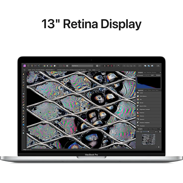 Apple MacBook Pro 13 (2022) - 13,3 Zoll (2560 x 1600) Retina, Apple M2 (8-Core CPU) 8GB RAM, 256GB SSD (Apple 10-Core GPU) macOS, Silber (MNEP3D/A) – Bild 4