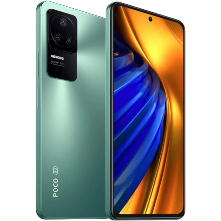 Xiaomi Poco F4 5G Smartphone 16,94cm (6,67 Zoll) AMOLED-Display, 128GB interner Speicher, 6GB RAM, Dual-SIM, Android 12, Nebula Green – Bild 1