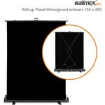 Walimex pro Roll-up Panel Hintergrund schw.155x200 - Preisvergleich