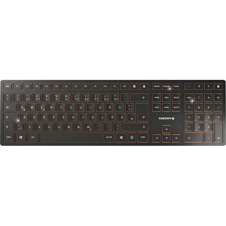 CHERRY DW 9100 SLIM - Tastatur-und-Maus-Set - kabellos - 2,4 GHz, Bluetooth 4,2 - Französisch AZERTY - schwarz-bronze (JD-9100FR-2) – Bild 2