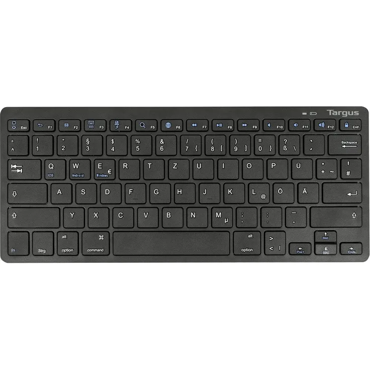Targus Kompakte Bluetooth-Tastatur für mehrere Geräte, Schwarz (Englisch QWERTY)
