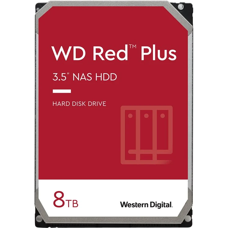 Western Digital WD Red Plus NAS Hard Drive WD80EFZZ - Festplatte - 8 TB - intern - 3.5'' (8.9 cm) - SATA 6GB/s – Bild 1