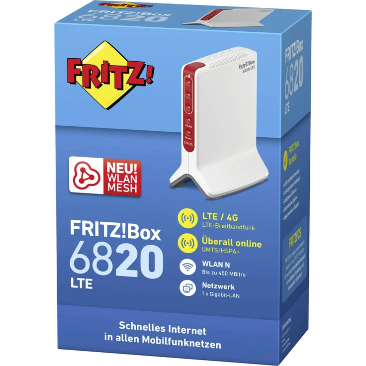 AVM FRITZ!Box 6820 LTE Modem-Router, 1x LAN, WLAN 802.11b-g-n (International) – Bild 4