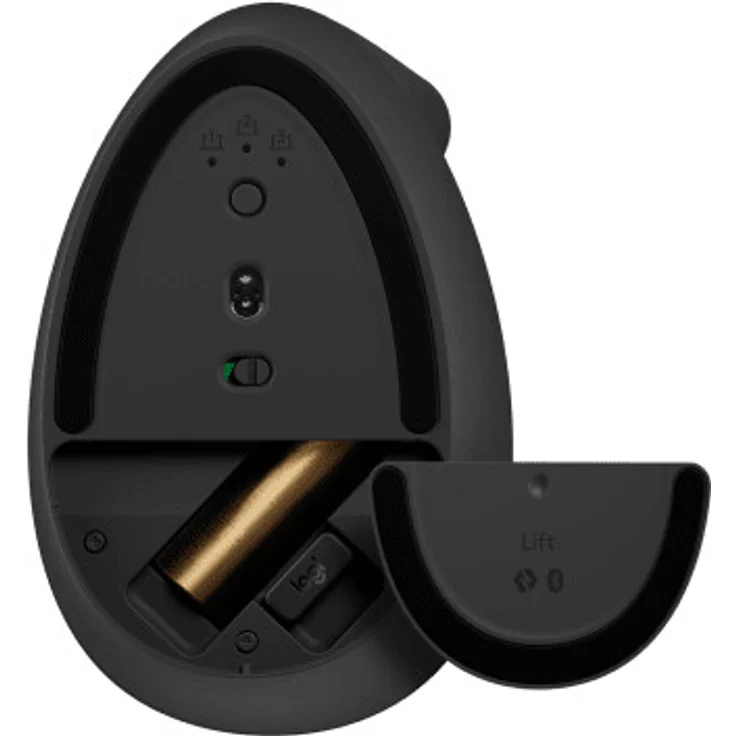 Logitech Lift Vertikale ergonomische Maus, Kabellos, Bluetooth oder Logi Bolt USB-Empfänger, leise Klicks, 4 Tasten, kompatibel mit Windows/macOS/iPadOS/Laptop/PC, Grau (910-006473) – Bild 5