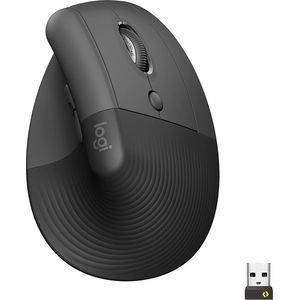 Bild für Logitech Lift Vertikale ergonomische Maus, Kabellos, Bluetooth oder Logi Bolt USB-Empfänger, leise Klicks, 4 Tasten, kompatibel mit Windows/macOS/iPadOS/Laptop/PC, Grau (910-006473)