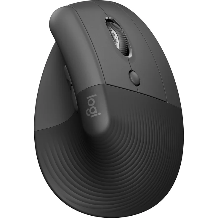 Logitech Lift Vertikale ergonomische Maus, Kabellos, Bluetooth oder Logi Bolt USB-Empfänger, leise Klicks, 4 Tasten, kompatibel mit Windows/macOS/iPadOS/Laptop/PC, Grau (910-006473) – Bild 6