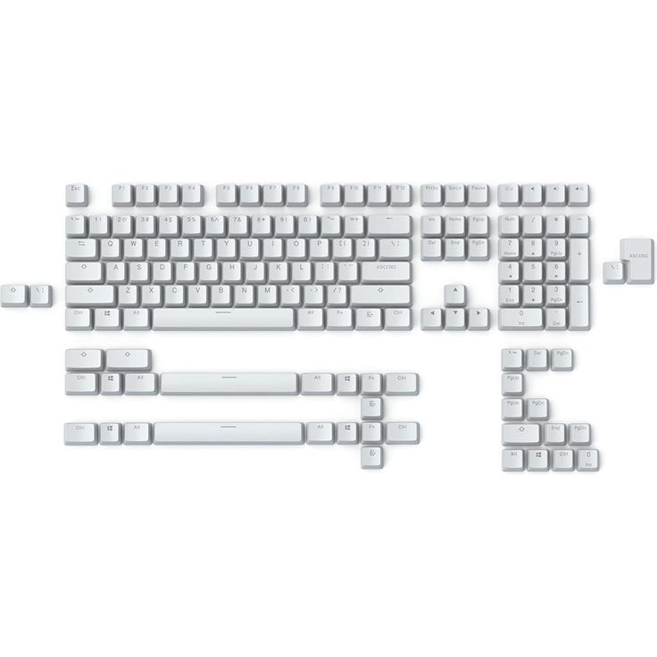 Glorious PC Gaming Race ABS-Doubleshot weiß ANSI US-Layout Austausch-Keycap