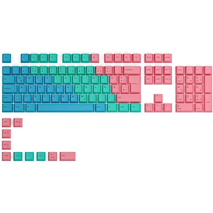 Glorious PC Gaming Race GPBT ISO DE-Layout Tastenkappen für Mechanische Tastatur, aus Ultra-Haltbarem PBT-Kunststoff