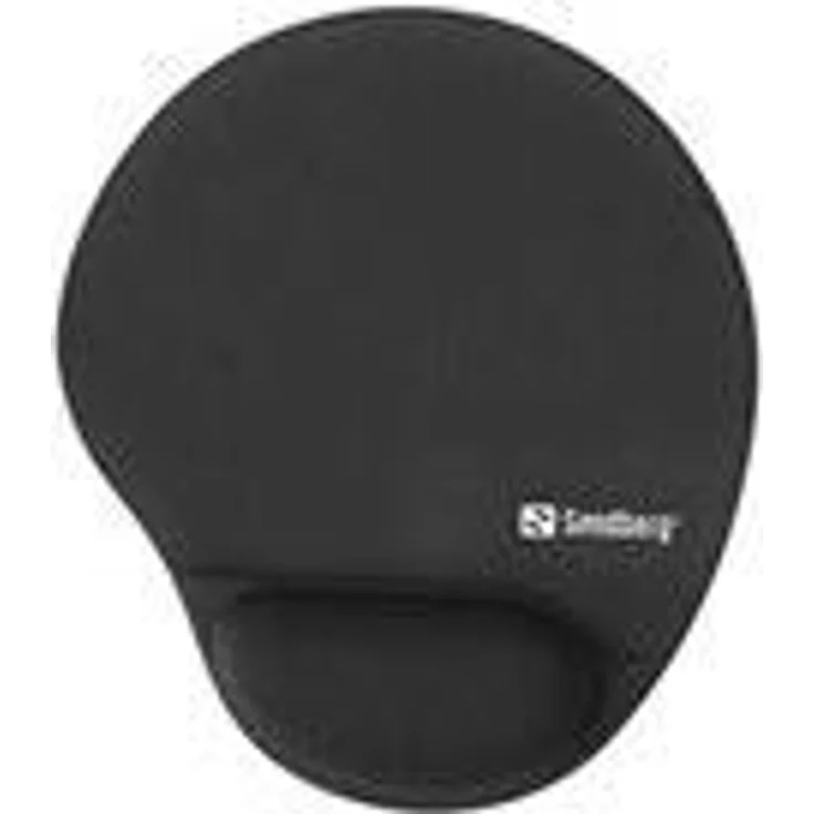 Sandberg - Mauspad mit Handgelenkpolsterkissen - Memory-Schaumstoff, rund