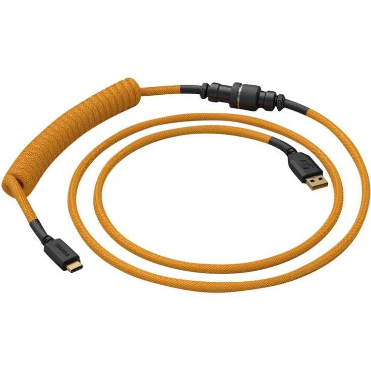 Glorious PC Gaming Race Coiled Cable Glorious Gold, USB-C auf USB-A Spiralkabel, USB C Kabel Spiralkabel, Coiled Cable Keybo – Bild 2