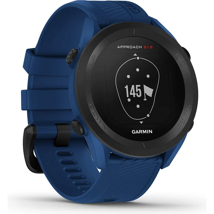 Garmin Approach S12 Golf-Uhr mit Schlagweitenmessung und Distanzangaben GPS, Unisex, 43,7mm, Kunststoffgehäuse, Dunkelblau/Schwarz – Bild 4