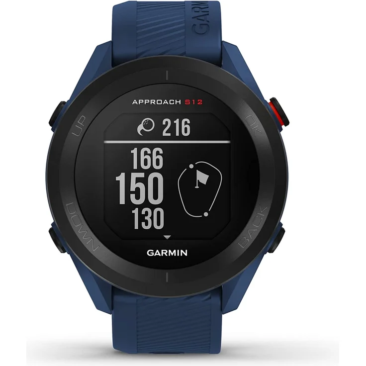 Garmin Approach S12 Golf-Uhr mit Schlagweitenmessung und Distanzangaben GPS, Unisex, 43,7mm, Kunststoffgehäuse, Dunkelblau/Schwarz – Bild 2