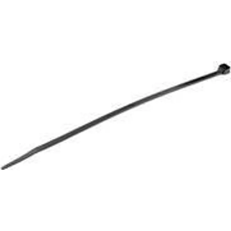 StarTech.com 20cm(8-'-') Cable Ties, 4mm(1-8-'-') wide, 55mm(2-1-8-'-') Bundle Diameter, 22kg(50lb) Tensile Strength, Nylon Self Locking Zip Ties with Curved Tip, 94V-2-UL Listed, 100 Pack, Black - Nylon 66 Plastic - TAA (CBMZT8B) - Kabelbinder - 20.32 cm 