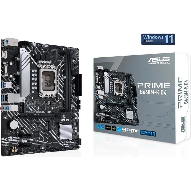 ASUS PRIME B660M-K D4 Mainboard - Intel B660 - Intel LGA1700 Sockel - DDR4 RAM - Micro-ATX – Bild 2