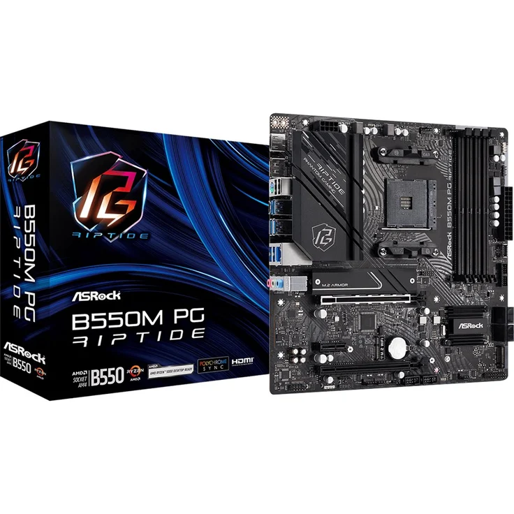 MB ASRock B550M PG RIPTIDE   AM4 M-ATX HDMI-DP    DDR4 ret – Bild 3
