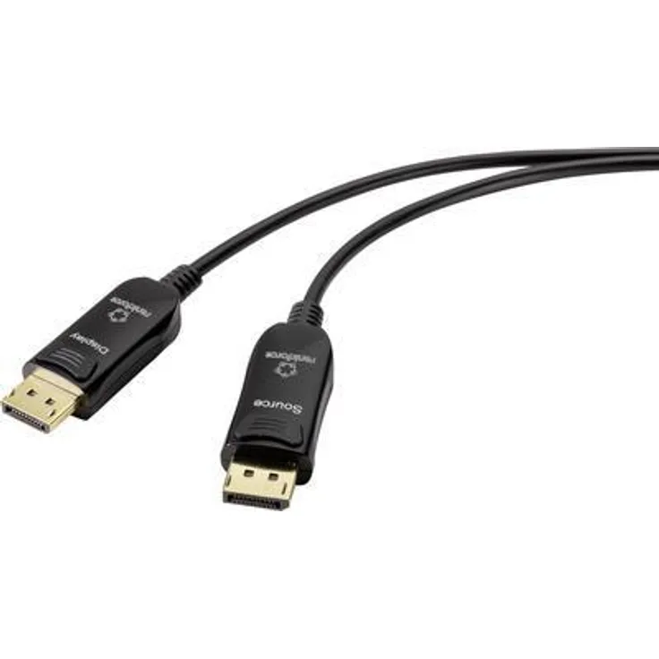 Renkforce DisplayPort Anschlusskabel 50.00 m RF-4598012 DisplayPort 1.4 Black (1x DisplayPort Stecker - 1x DisplayPort Stecker) (RF-4598012)
