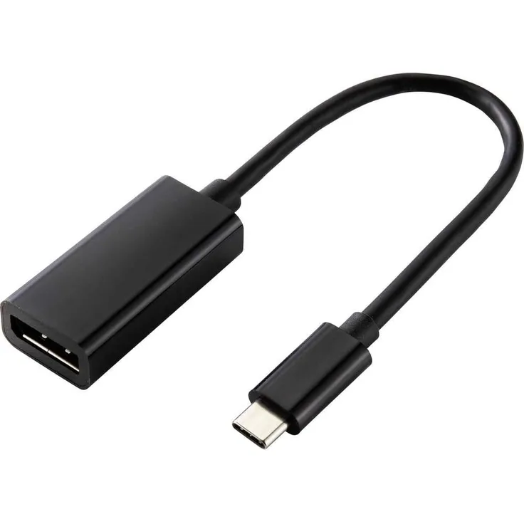 Renkforce USB-C - DisplayPort Adapterkabel USB-C Stecker, DisplayPort Buchse 0.14m Schwarz RF-4613070 DisplayPort