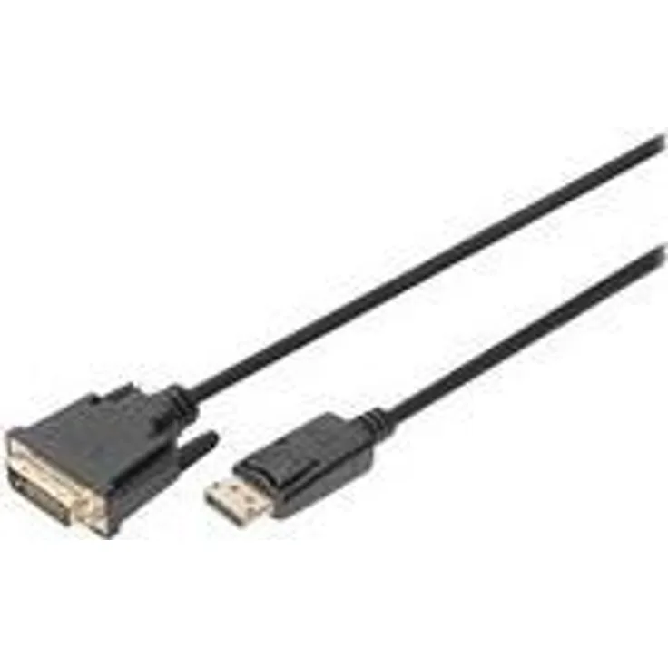 DIGITUS - Adapterkabel - DisplayPort (M) eingerastet bis DVI-D (M) schraubbar - DisplayPort 1.1a - 3 m - 1080p-Unterstützung - Schwarz