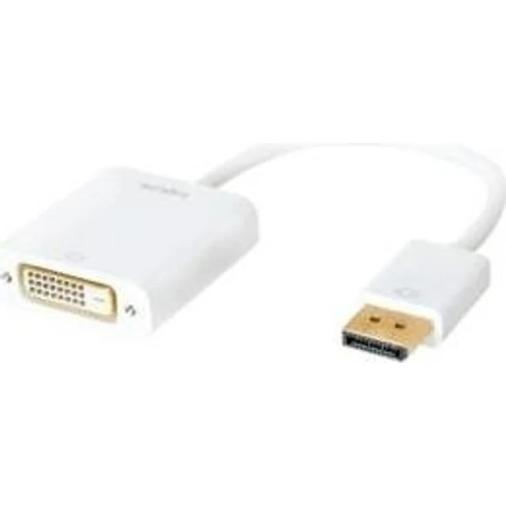 LogiLink CV0058B - DisplayPort 1.2 - DVI - Männlich-weiblich - Weiß - 0,15m - 2,25 Gbit-Sek (CV0058B)