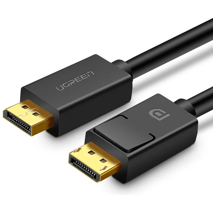 Ugreen Kabel DisplayPort 1.2 4K Kabel 2 m vergoldet Monitorkabel Anschlusskabel schwarz