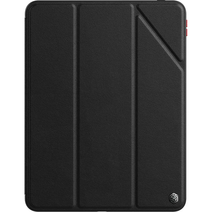 Nillkin Leder Cover mit Flip Smart Sleep Case für Apple iPad Mini (2021), Schwarz