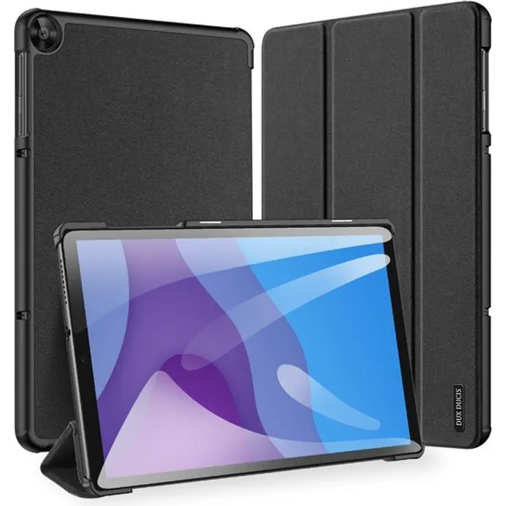 Dux Ducis Hartschale mit Smart Sleep und integrierter Standfunktion für Lenovo Tab M10 HD 2 10.1'', Schwarz