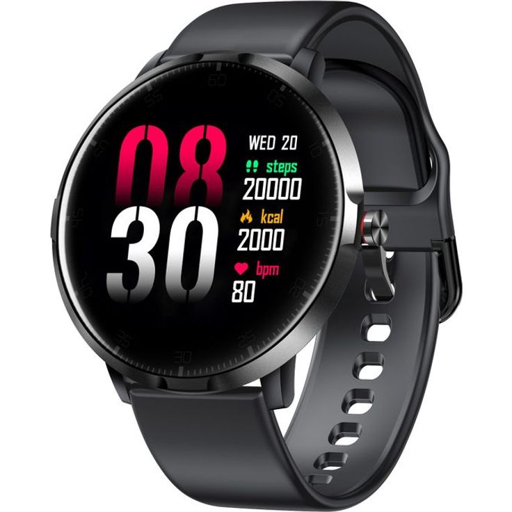 Emporia IOMI Smartwatch Damen, Einheitsgröße, Kunststoffgehäuse, Silikonarmband, Schwarz - Preisvergleich