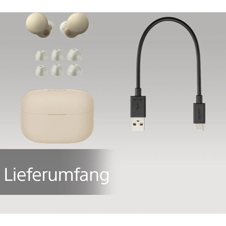 Sony LinkBuds S In-Ear-Kofhörer, True-Wireless, IPX4, creme – Bild 5